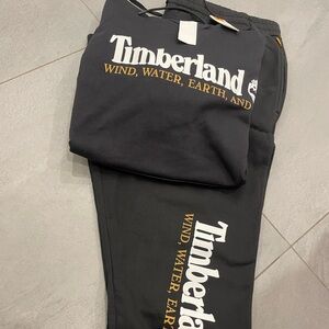 Timberland Black Sweatshirt and Pants Set 3Xl men (tracksuit set)